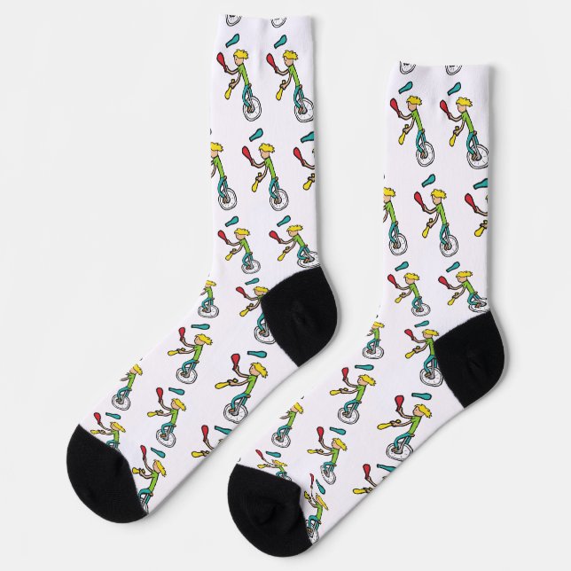 Einrad Jongleur Socken (Linkes Detail)