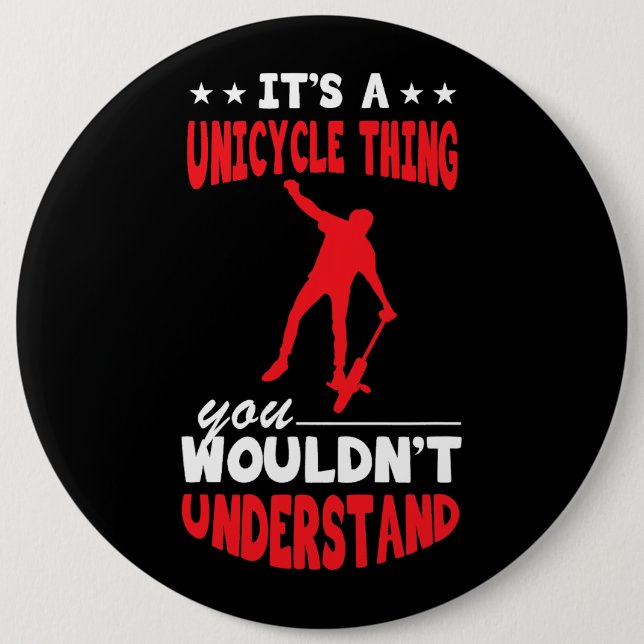 Einrad-Sache Monocycle Unicyclist Juggling Einicy Button (Vorderseite)