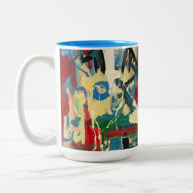 Einreichung. Graffiti Zwei-Tone-Tasse Zweifarbige Tasse (Links)