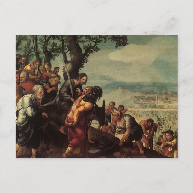 Einreise Christi nach Jerusalem Postkarte (Vorderseite)