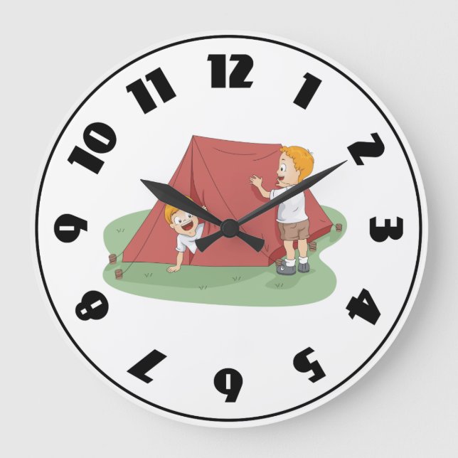 Einrichten einer Zeltsperre Große Wanduhr (Vorderseite)