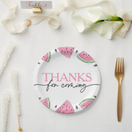 Eins in einem Melon 1. Geburtstag Wassermelone Geb Pappteller