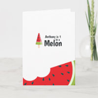 Eins in einem Melon First Birthday Gruß
