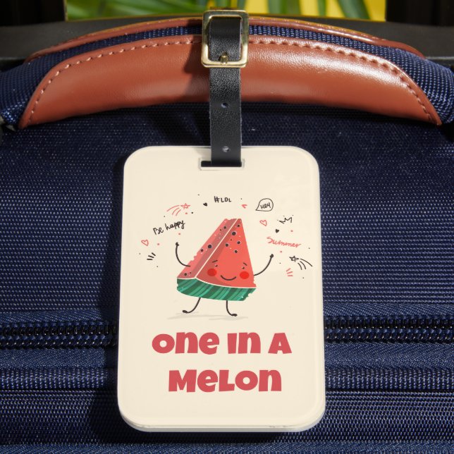 Eins in einem Melon - Niedliche Wassermelone - Gep Gepäckanhänger (Vorderseite Insitu 2)