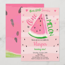 Eins in einem Melon Pink Watermelon Geburtstagslad
