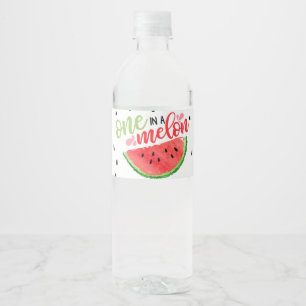 Eins in einem Melon Water Flasche Label - Rot