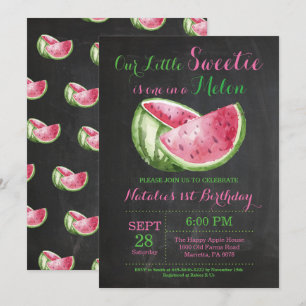 Eins in einem Melon Watermelon Einladung zum erste