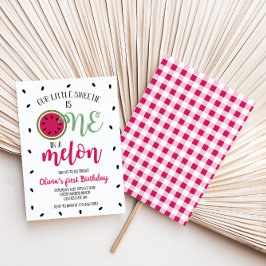 Eins in einem Melon Watermelon Einladung zum Gebur