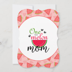 Eins in einer Melon Mama Watermelon Foto-Karte