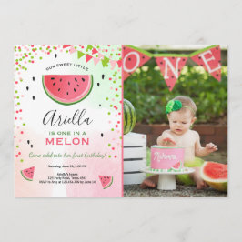 Eins in einer Melone Geburtstag Einladung Watermel