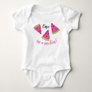 Eins in einer Melone Tropische Wassermelone Baby Strampler