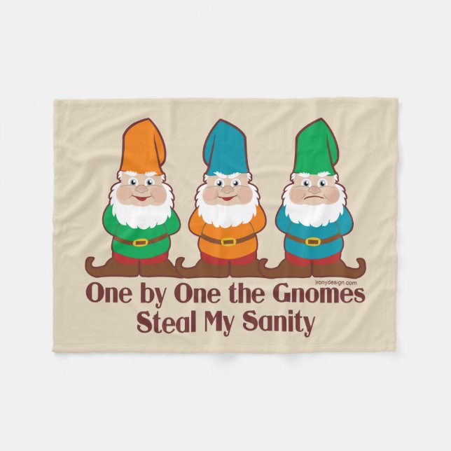 Eins nach dem anderen die Gnomes Fleecedecke (Vorderseite (Horizontal))
