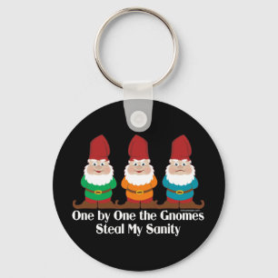 Eins nach dem anderen die Gnomes lustig Schlüsselanhänger