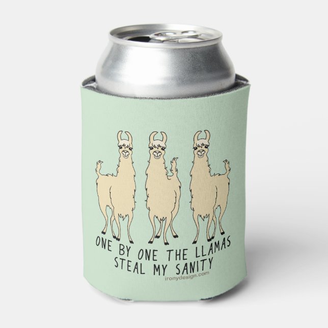 Eins nach dem anderen, die Llamas stehlen mein San Dosenkühler (Kanne Vorderseite)