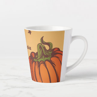 Einsam kürzen eines das Feld. Herbstblätter fallen Milchtasse