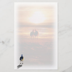 Einsam Seagull am Strand Briefpapier