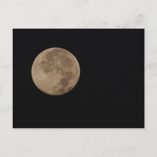 Einsam - Vollmond in dunklem Himmel Postkarte