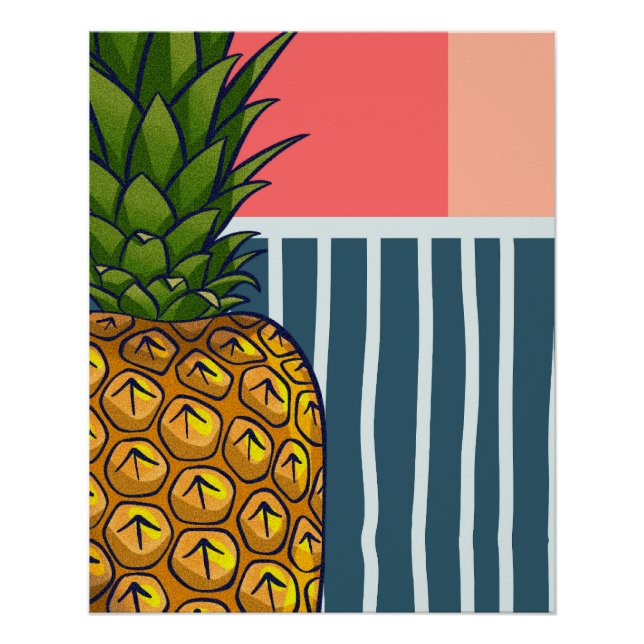 "Einsame Ananas" | Statement wall Art Poster (Vorderseite)