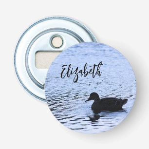 Einsame Enten-Wildlife-Lake-Wasser-Ripple-Fotograf Flaschenöffner