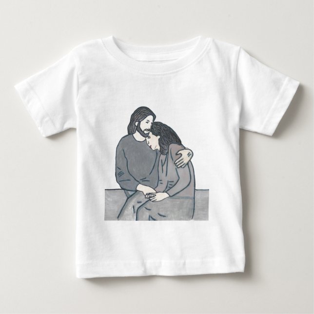 Einsame Frau trifft Gott Baby T-shirt (Vorderseite)