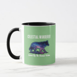 Einsame Galaxie-Wolf-Silhouette Tasse