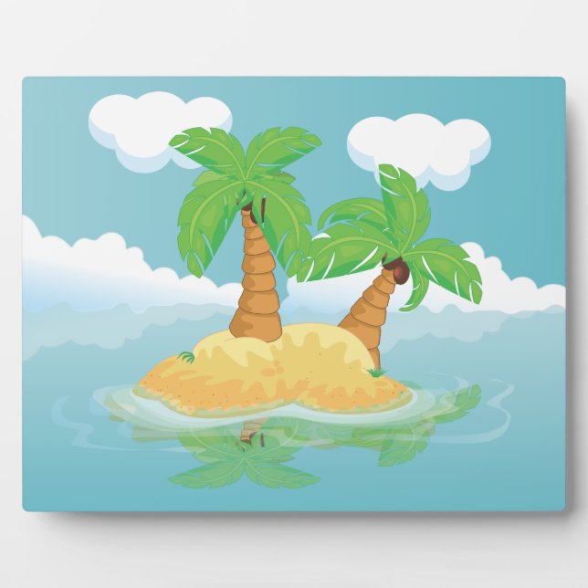 Einsame Insel Fotoplatte (Vorderseite)