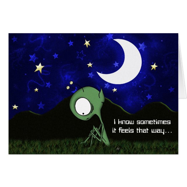 "Einsame" Karte (Vorderseite (Horizontal))