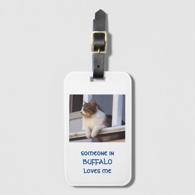 einsame Katze Gepäckmarke Gepäckanhänger (Vorderseite Vertikal)