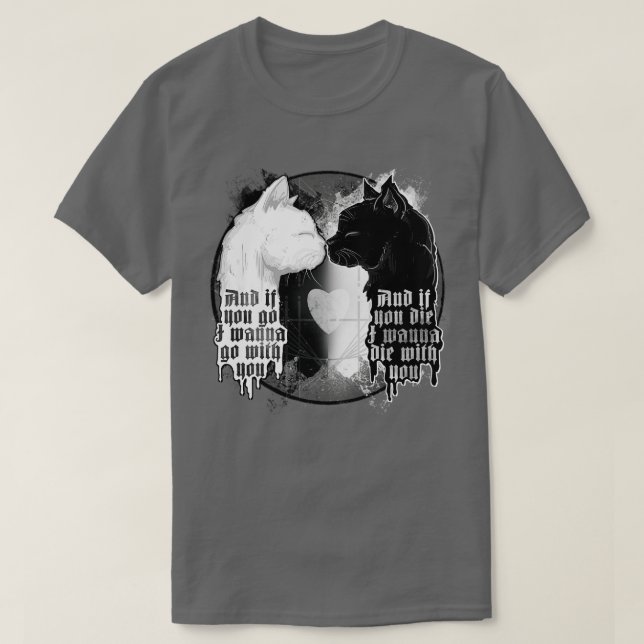 Einsame Katzen T-Shirt (Design vorne)
