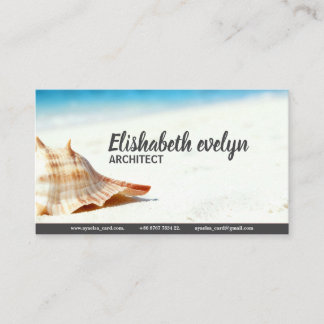 Einsame Schnecke an unberührter Küste Visitenkarte