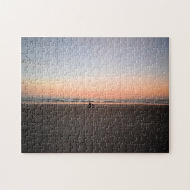 Einsame Sonnenaufgang Radtour am Strand - 11x14 (Horizontal)