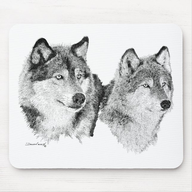 Einsame Wölfe Mousepad (Vorne)