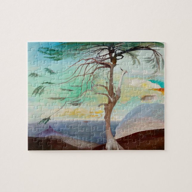 Einsame Zedernbaummalerei (Horizontal)