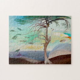 Einsame Zedernbaummalerei