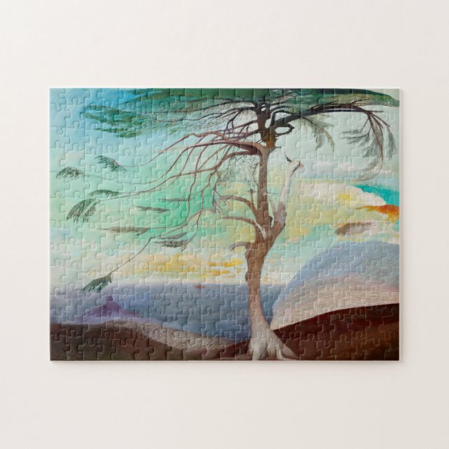 Einsame Zedernbaummalerei (Horizontal)