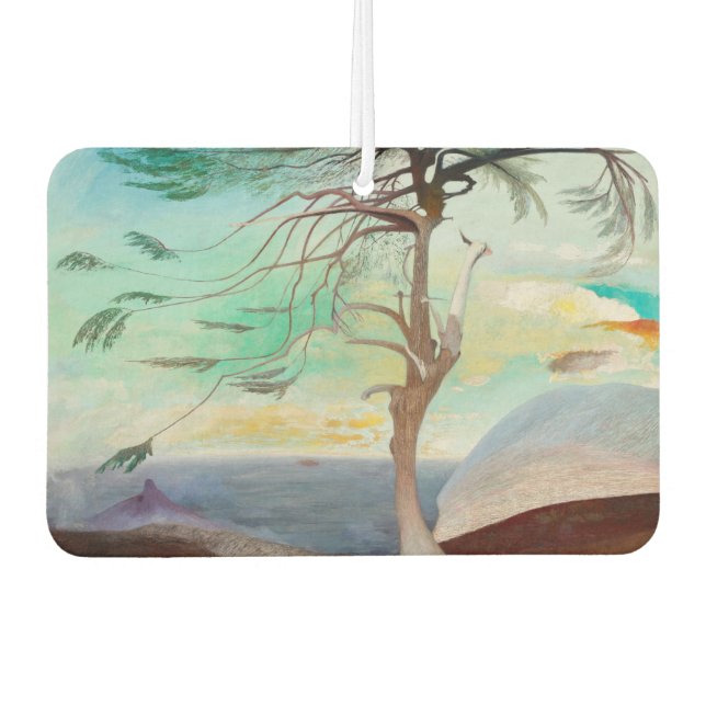 Einsame Zedernbaummalerei Autolufterfrischer (Vorderseite)