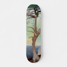 Einsame Zedernbaummalerei Skateboard