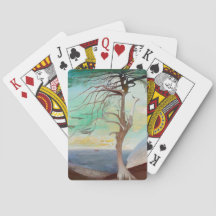 Einsame Zedernbaummalerei