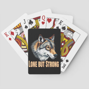Einsamer aber starker Wolf Spielkarten
