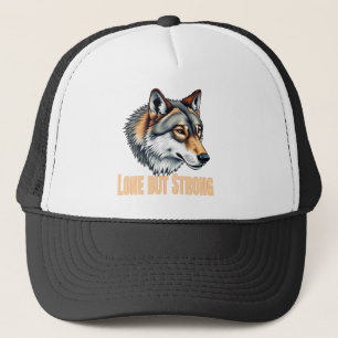 Einsamer aber starker Wolf Truckerkappe