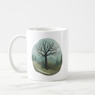 Einsamer Baum im Misty Mountains Kaffeetasse