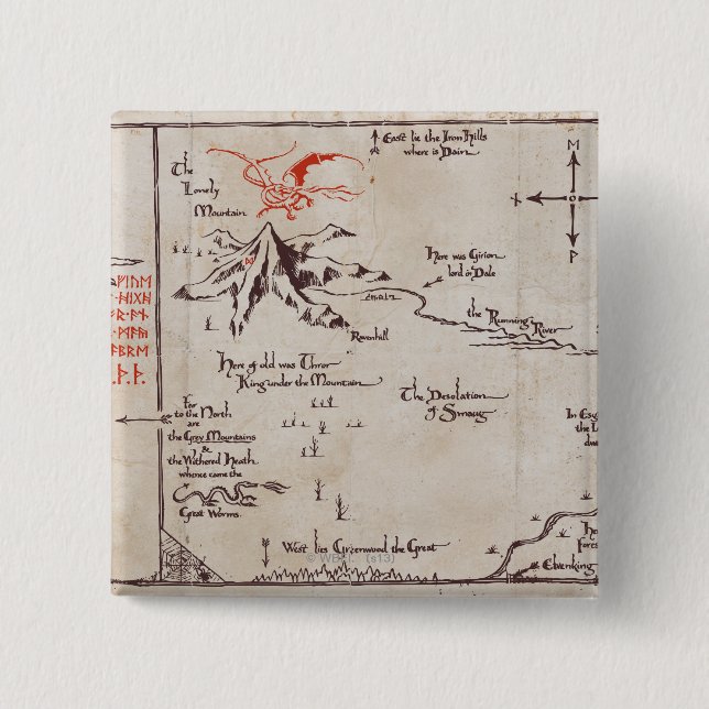 einsamer Berg Button (Vorderseite)