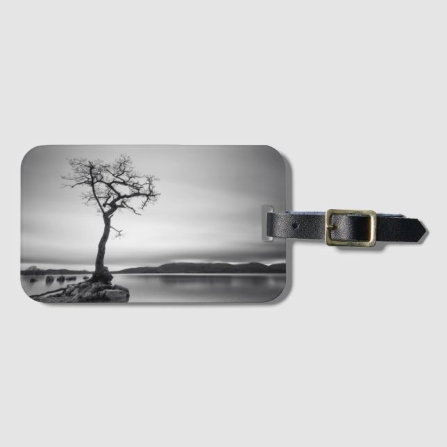 Einsamer bloßer Baum Gepäckanhänger (Vorderseite (Horizontal))