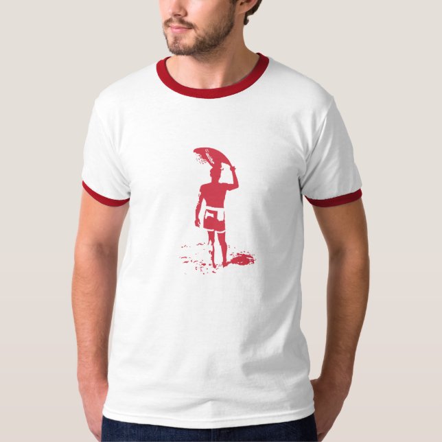 Einsamer cooler Surfer T-Shirt (Vorderseite)