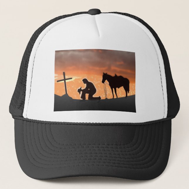 Einsamer Cowboy Truckerkappe (Vorderseite)