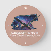 Einsamer Galaxie-Wolf-Silhouette (Echos der Nacht)