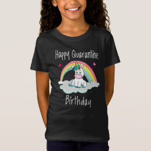 Einsamer Geburtstags-Einhorn Regenbogen T-Shirt