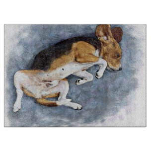 Einsamer Hund Handzeichnung Stock-Illustrationen Schneidebrett