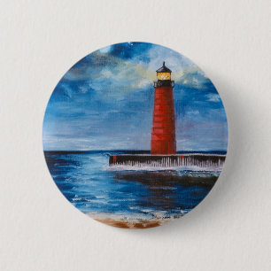 Einsamer Leuchtfeuer-Knopf Button