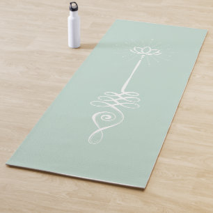 Einsamer Schlichter Hintergrund - Minze + Schneemo Yogamatte